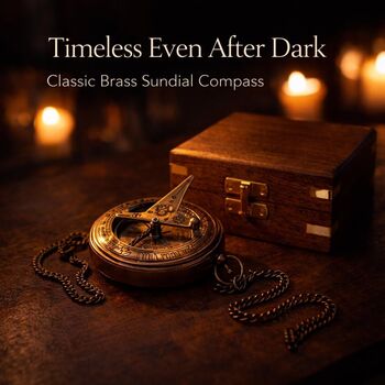 Personalised Bronze Sundial Compass Gift With Chain, 4 of 12