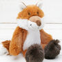 Woodland Fox Soft Toy With Engraved Heart, thumbnail 1 of 8