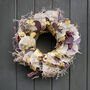 Dried Lunaria Wreath With Skeleton Leaves, thumbnail 1 of 5