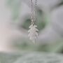 Sterling Silver Small Oak Leaf Necklace, thumbnail 2 of 3
