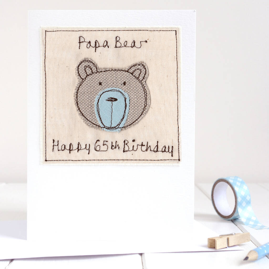 Personalised Bear Birthday Card For Him, 1 of 12