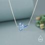 Sterling Silver Blue Dragon Nudibranch Necklace, thumbnail 1 of 11