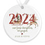 Personalised Our First Christmas Engaged Ceramic Bauble, thumbnail 2 of 4