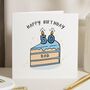 Funny 50th Birthday Cake Card For Dad, thumbnail 1 of 7