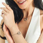 Personalised Woman's Glistering Eclipse Bracelet In Silver, thumbnail 3 of 9