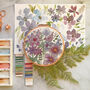 'Birdsong' Floral Linen Panel Embroidery Pattern Design, thumbnail 1 of 10