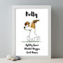 Jack Russell Personalised Dog Name Personality Print, thumbnail 1 of 5