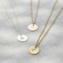 Personalised Initial Disc Necklace, thumbnail 1 of 10