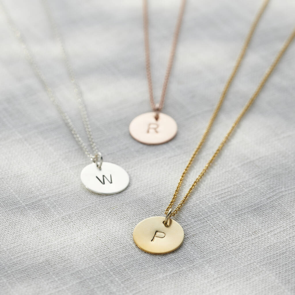 Personalised Initial Disc Necklace, 1 of 10