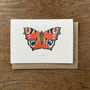 Illustrated Peacock Butterfly Card Blank Inside, thumbnail 1 of 6