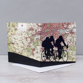 Cycling Card With London City Map, 2 of 2