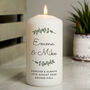 Personalised Wedding Or Anniversary Botanical Candle, thumbnail 1 of 2