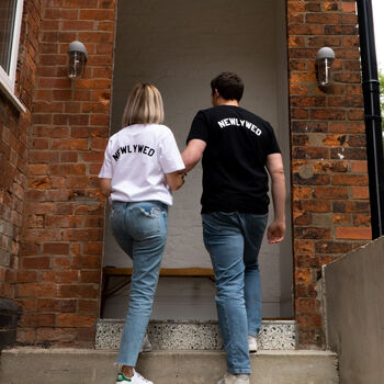 'Newlyweds' Mr And Mrs Personalised T Shirt Set, 6 of 11