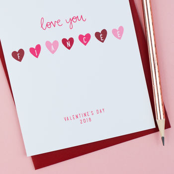 Love You Fiancé Valentine's Card, 5 of 6