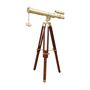 Custom 23 Inch Brass Double Barrel Telescope Tripod, thumbnail 1 of 8