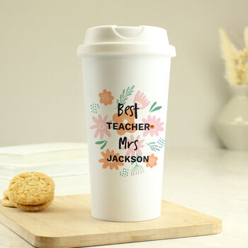 Personalised Floral Travel Mug, 6 of 9
