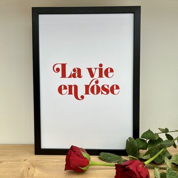 'La Vie En Rose' French Typography Print, 2 of 7