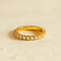 Stacking Eternity Ring With Stones 18ct Gold Plated, thumbnail 1 of 7