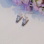 Wisteria Lilac Flower Drop Earrings, thumbnail 4 of 5