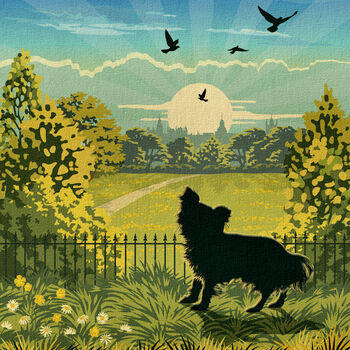 Longhaired Chihuahua In A Summer Park. Limited Edition Dog Print, 5 of 7