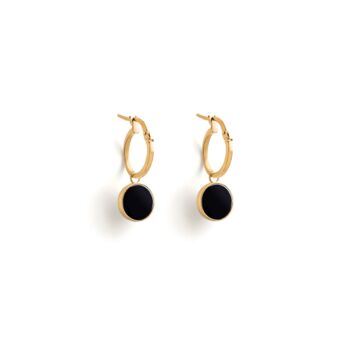 Black Onyx Portilla 18k Gold Vermeil Earrings, 2 of 6