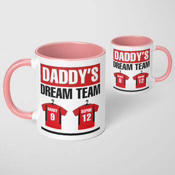 Daddys Dream Team Football Mug Dad Gift Fathers Day, 7 of 10