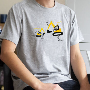 Personalised Daddy And Me Digger T Shirts, 2 of 3
