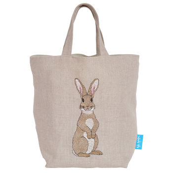 Embroidered Rabbit Easter Egg Hunting Bag, 2 of 6