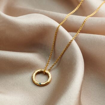 9ct Gold Confetti Birthstone Mini Message Necklace, 3 of 9