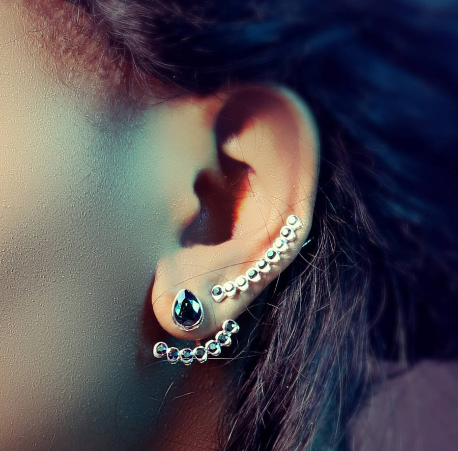 Ear Crawler With Swarovski Crystals By J S Jewellery Notonthehighstreet Com