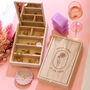 Personalised Birth Flower Wooden Mirror Jewellery Box, thumbnail 9 of 12