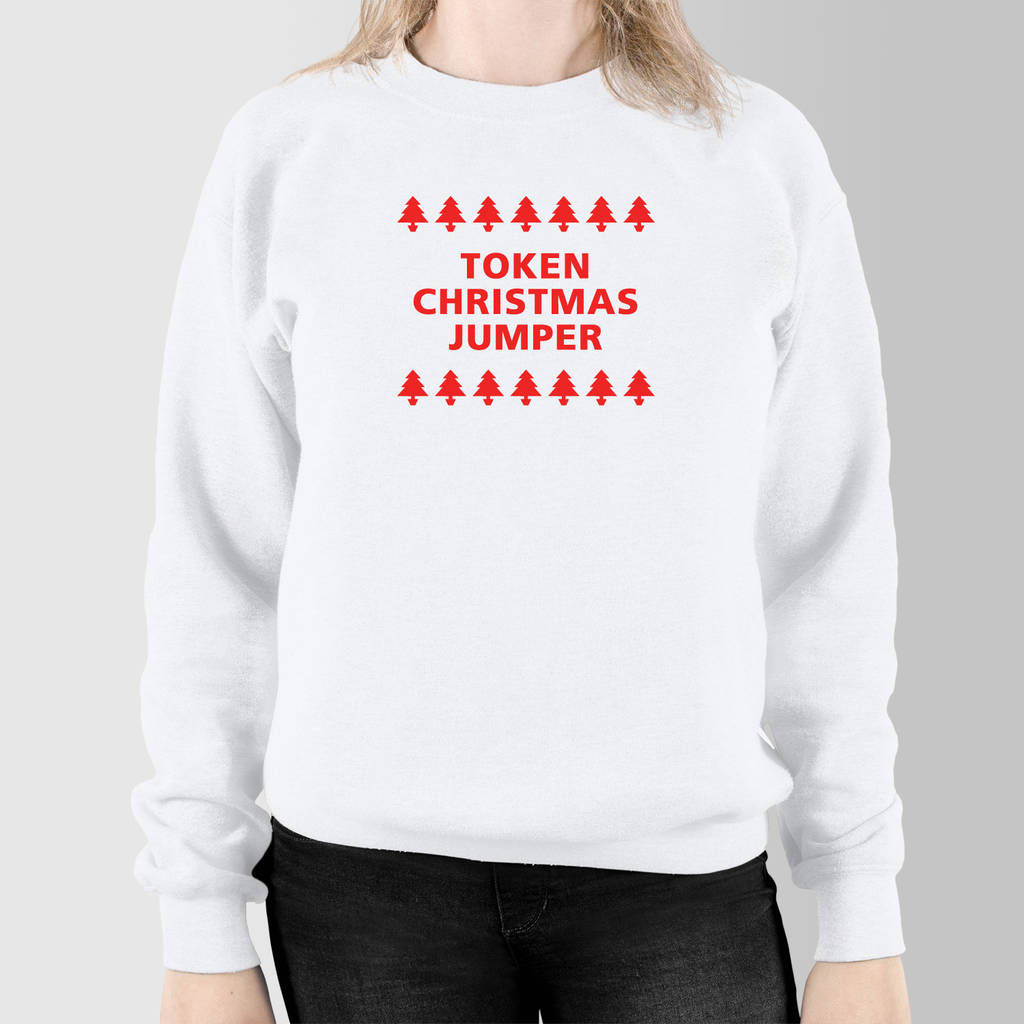 'token christmas jumper' jumper / sweatshirt by loveday designs | notonthehighstreet.com