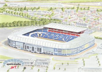 Cardiff City Fc Stadium Fine Art Print, 2 of 3