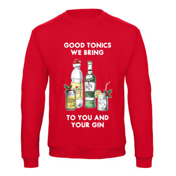 'Good Tonics We Bring' Christmas Jumper, 6 of 7