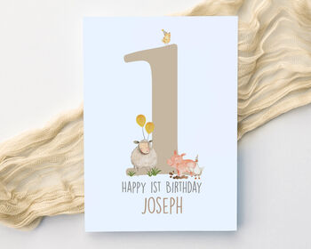 Personalised Children's Birthday Card Farm Friends, 4 of 6