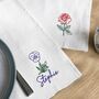 Personalised Birthday Flower White Table Placemats, thumbnail 1 of 3