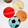 Sports Balls Personalised Coaster, thumbnail 1 of 3