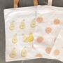 Peach Fruit Picnic Canvas Tote Bag, thumbnail 4 of 6