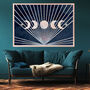 Boho Moon Rays Phase Cycle Wall Art Print, thumbnail 1 of 3