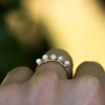 Baroque Pearls Adjustable Ring, 3 of 8