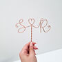 Initials Wedding Cake Topper, thumbnail 2 of 5