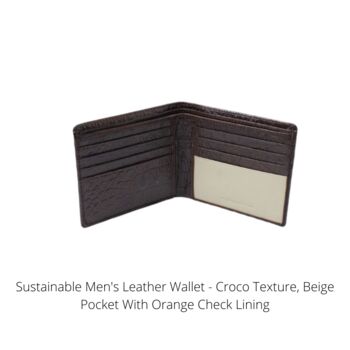 Sustainable Men's Leather Wallet, 10 of 11
