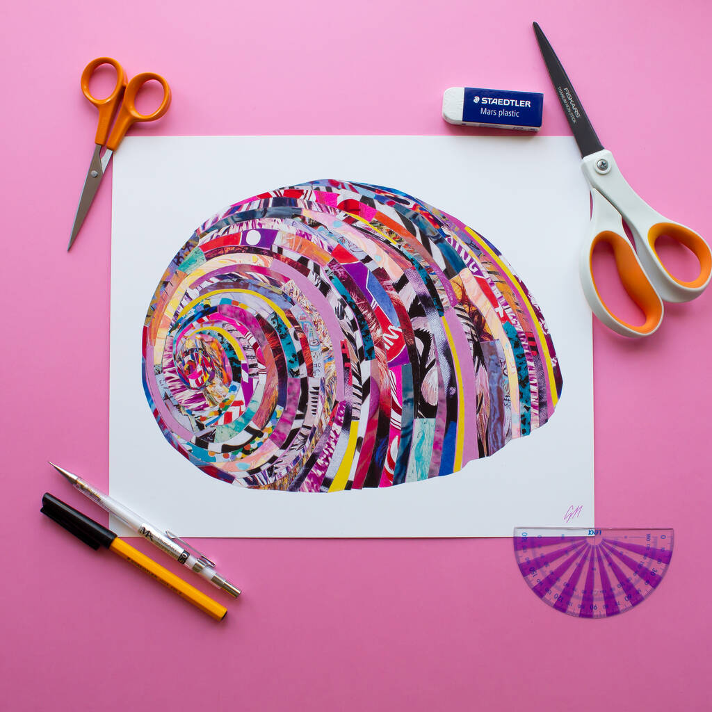 The Whorl Shell Collage Giclée Art Print, 1 of 5