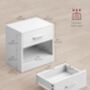 Set Of One/Two Bedside Table With Drawer End Table, thumbnail 10 of 12