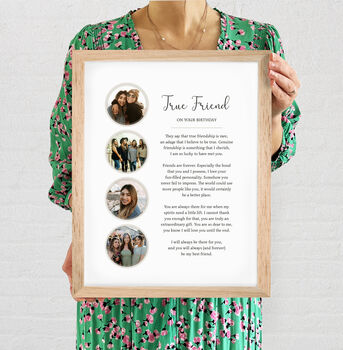 Personalised Use Your Own Photo And Words Custom Made Anniversary Print, 4 of 6