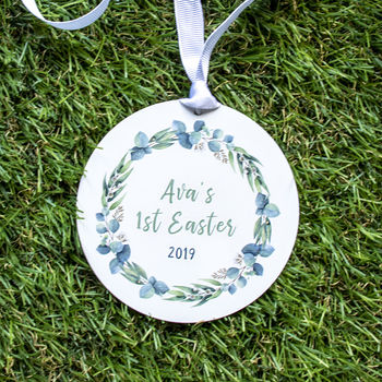 Personalised Babies First Easter Wreath Decoration, 3 of 6