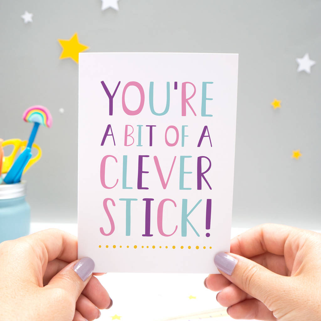 Clever Stick Card By Joanne Hawker