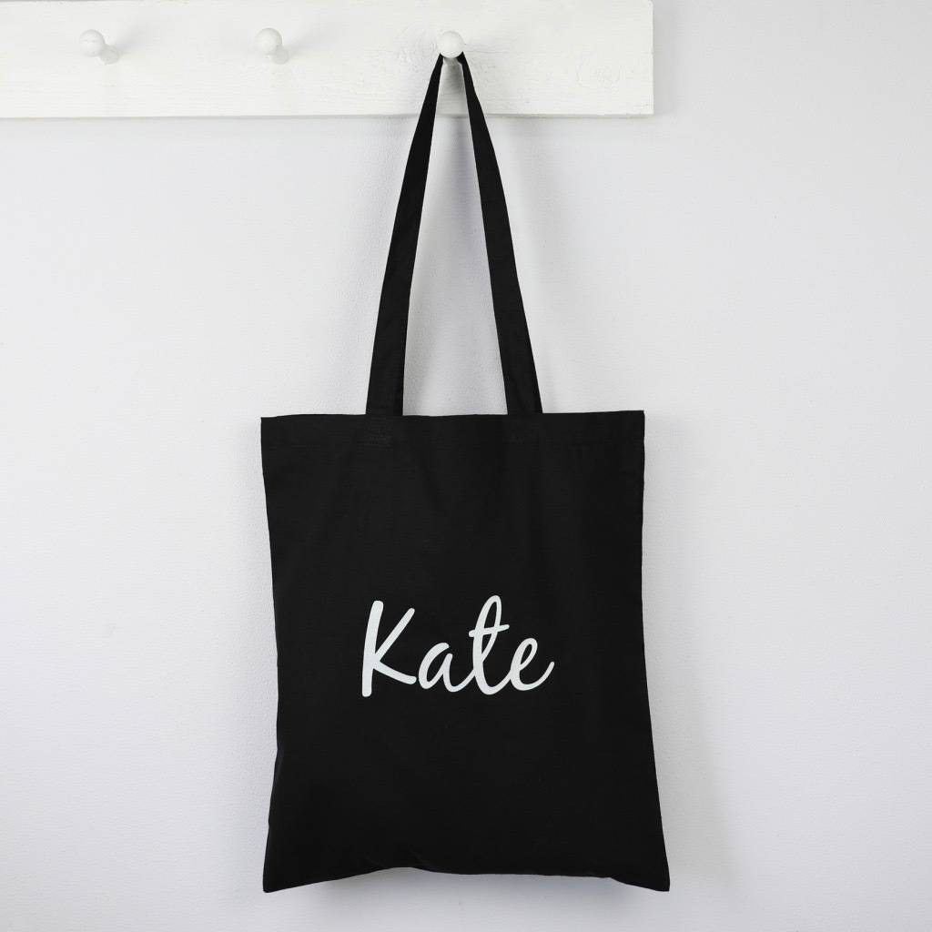 personalised name cotton tote bag by lisa angel | notonthehighstreet.com