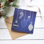 Silver Foil Christmas Card Pack Of Six, thumbnail 3 of 7
