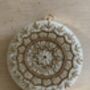 Ivory Round Handcrafted Mandala Design Clutch, thumbnail 4 of 8